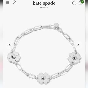 Kate Spade Silver Flower Link Bracelet